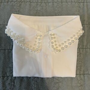 New faux pearl bead dicky